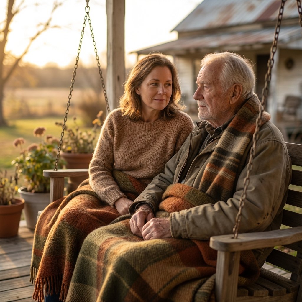 Hero - Father and daughter on porch swing
